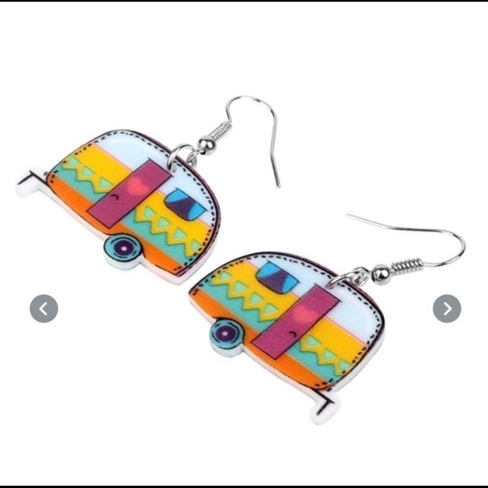 Cartoon Camper Van Earrings